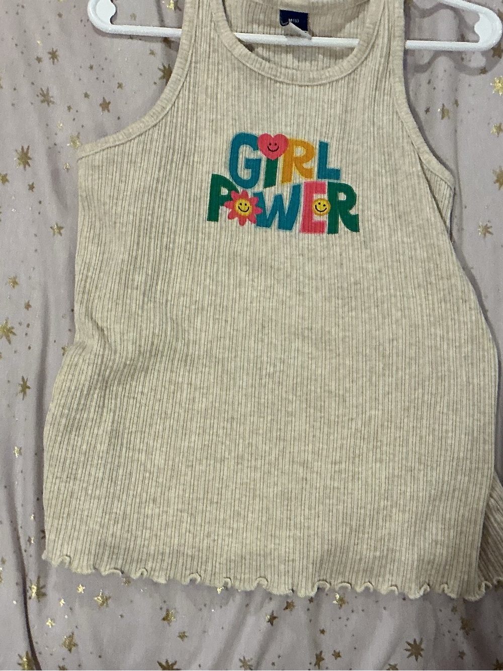 Old Navy Cream Ribbed Knit Top - Picture 3 of 3